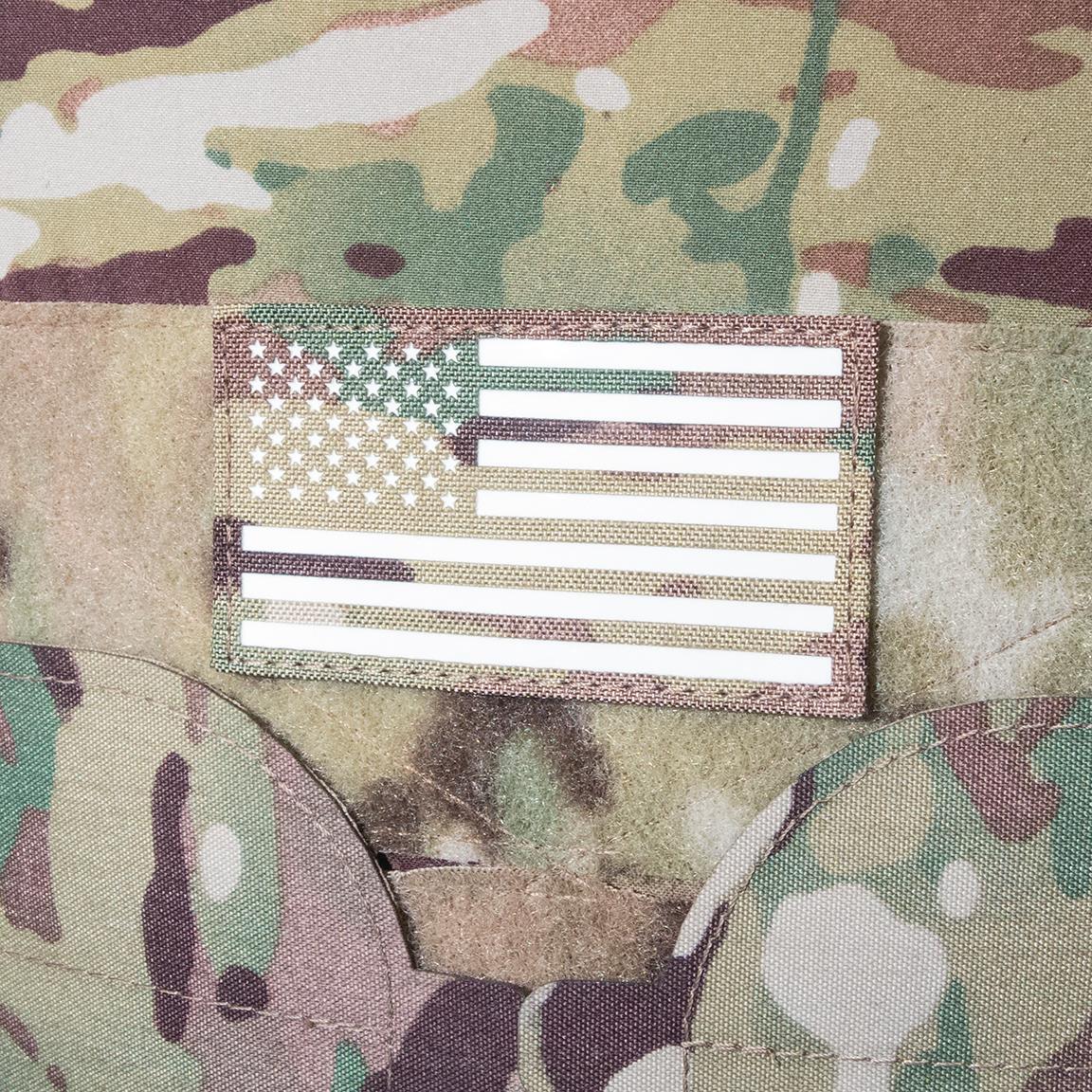 American Flag Patch - 3-1/2 x 2-1/8 Left Shoulder w/Gold Border