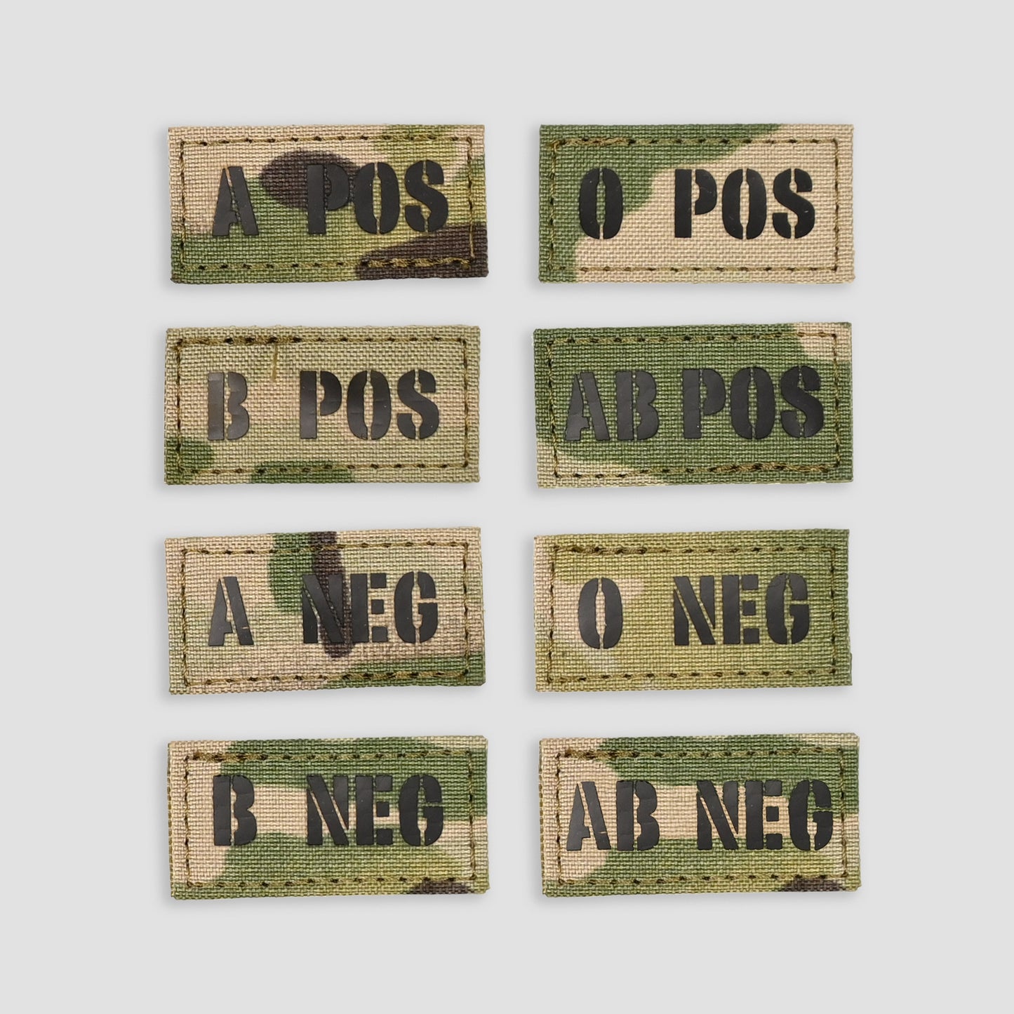 Blood Type Patches Small 1x2"